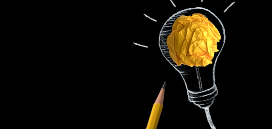 lápis e lâmpada - criatividade